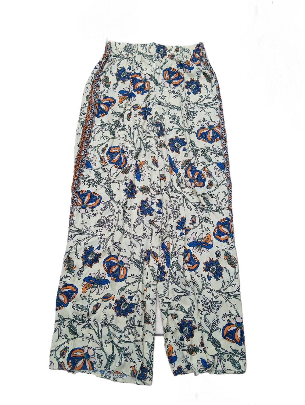 Philosophy Satin Floral Print Light Yellow Pants | Sz Med
